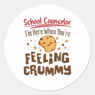 Sticker Rond Conseiller scolaire Milieu élémentaire Mîte dire
