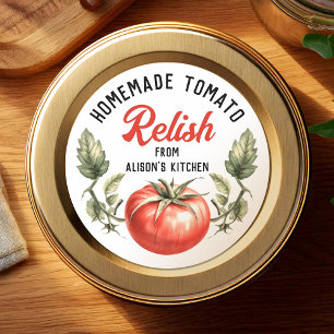 Sticker Rond Consertissage de tomates maison sur mesure