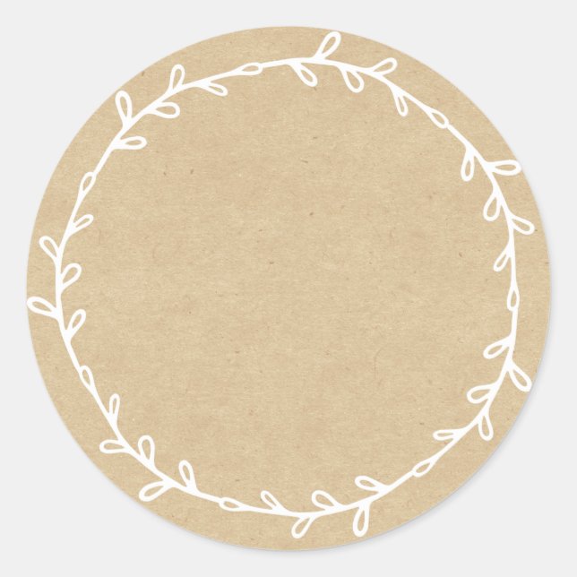 Sticker Rond Conservation de confiture maison rustique en papie (Devant)