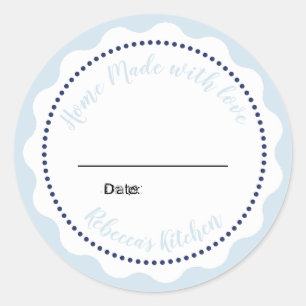 Sticker Rond Conservation de confiture personnalisée   Pot Maso