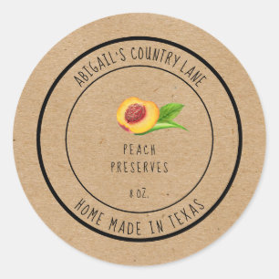 Sticker Rond Conserve de pêche rustique fabriquée au Texas Clas