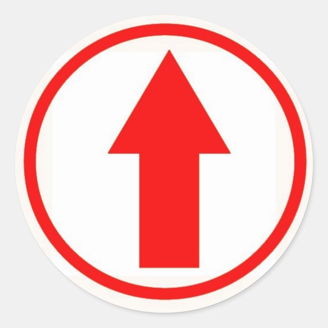 Sticker Rond Conserver à l'influence - Rouge (Devant)