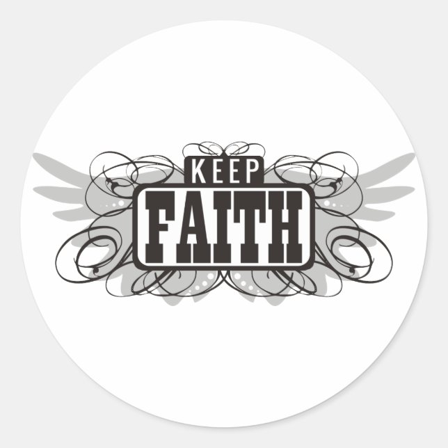 Sticker Rond Conserver la foi (Devant)