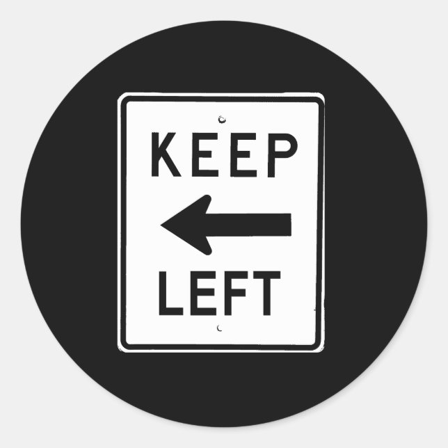 STICKER ROND CONSERVER LE SIGNE GAUCHE (Devant)
