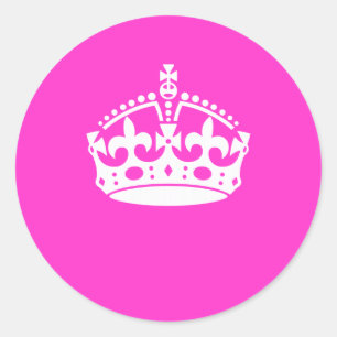 Sticker Rond CONSERVER LE SYMBOLE DE LA COURONNE CALME sur la d