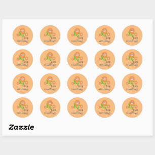 Sticker Rond Conserver les notes postit souriantes