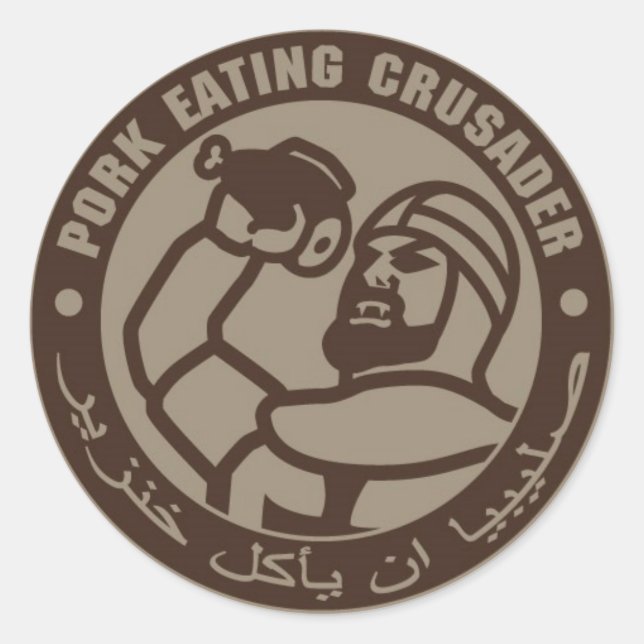 STICKER ROND CONSOMMATEUR DE PORC (Devant)