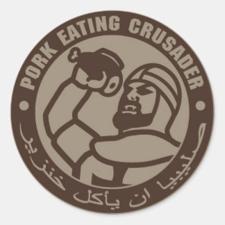 STICKER ROND CONSOMMATEUR DE PORC