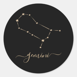 Sticker Rond Constellation de Gemini