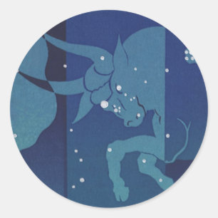 Sticker Rond Constellation du Taureau Taureau Zodiaque Astrolog