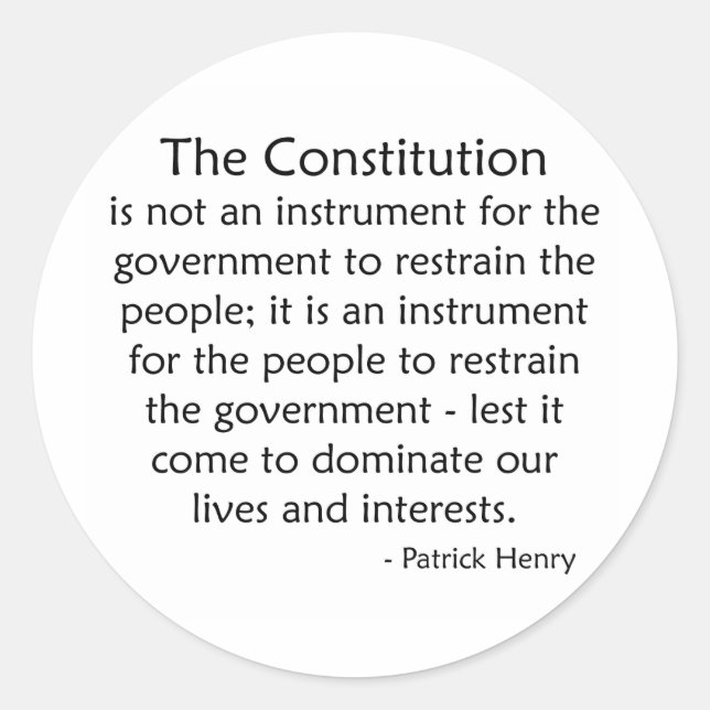 Sticker Rond Constitution (Devant)