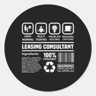Sticker Rond Consultant en location-bail