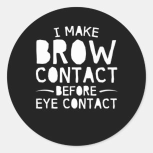 Sticker Rond Contact de front de Microblading de sourcil avant