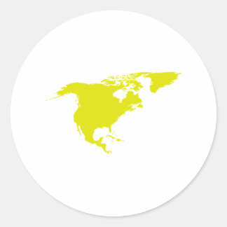 Sticker Rond Continent de l'Amérique du Nord