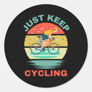 STICKER ROND CONTINUEZ JUSTE À FAIRE DU CYCLISME