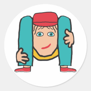 Sticker Rond Contortionniste