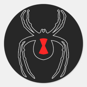 Sticker Rond Contour de veuve noire