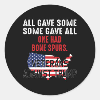 Sticker Rond Contre Trump, les vétérans anti-Trump contre Trump
