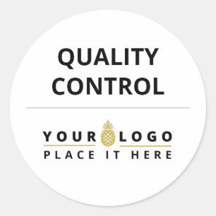 Sticker Rond Contrôle de la qualité du logo de marque