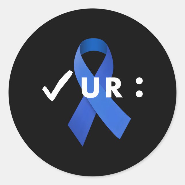 Sticker Rond Contrôle Your Colon Colonoscope Colon Cancer (Devant)