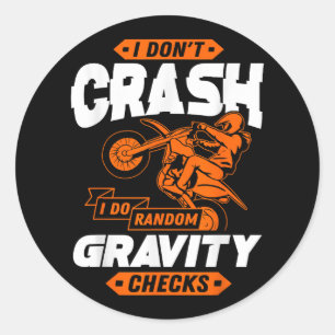 Sticker Rond Contrôles de gravité aléatoires - Motocross & Dirt