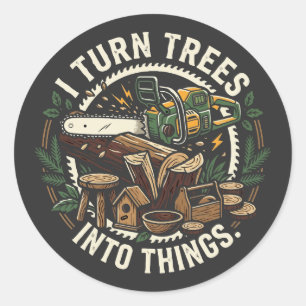 Sticker Rond Convertisseur d'arbre en objet professionnel