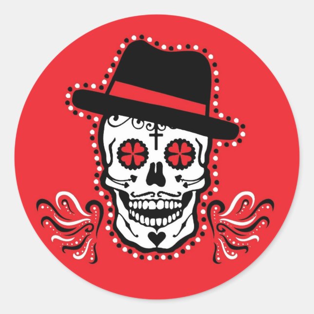Sticker Rond Cookers VooDoo (rouge) (Devant)