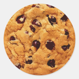 Sticker Rond Cookie à chips au chocolat
