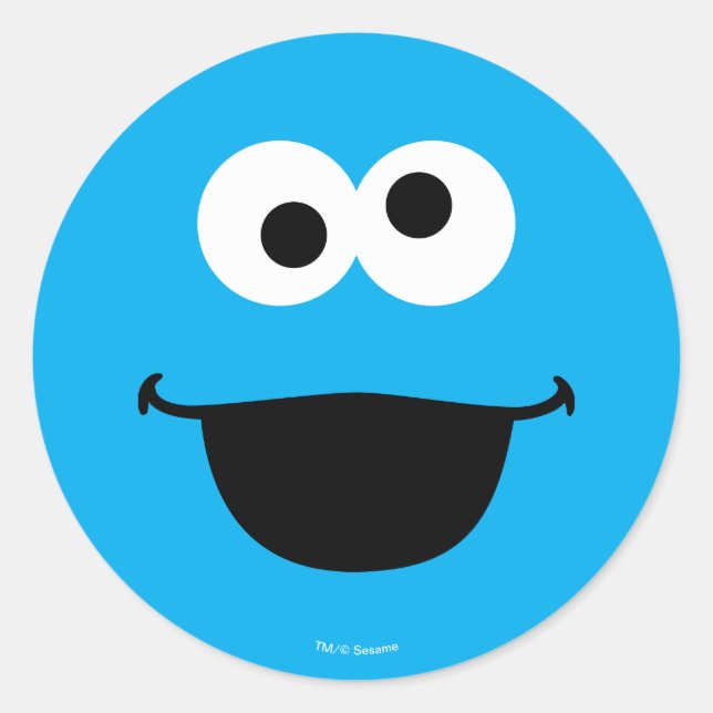 Sticker Rond Cookie Face Art (Devant)