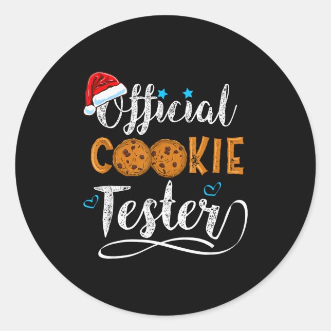 Sticker Rond Cookie Tester Christmas Baking Team  (Devant)