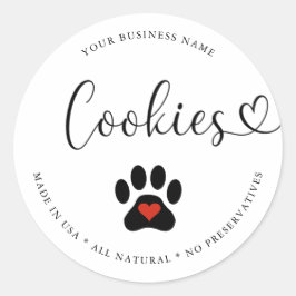 Sticker Rond Cookies de chien gourmet naturel