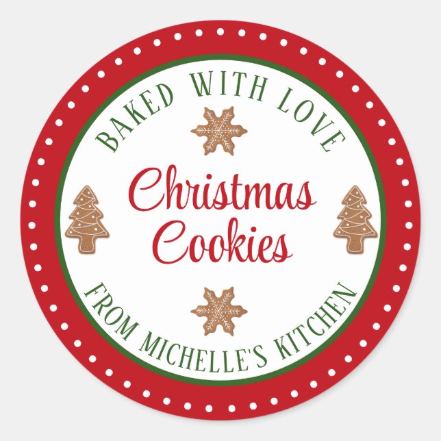 Sticker Rond Cookies de Noël faits maison (Devant)