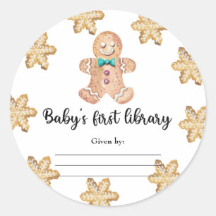 Sticker Rond Cookies de Noël - Première bibliothèque de bébé