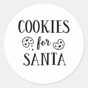 Sticker Rond Cookies For Père Noël Christmas Gift