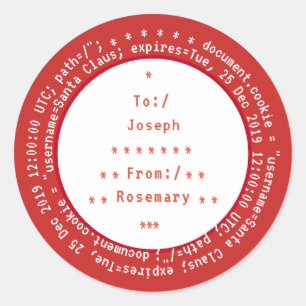 Sticker Rond Cookies personnalisés vers et à partir du navigate