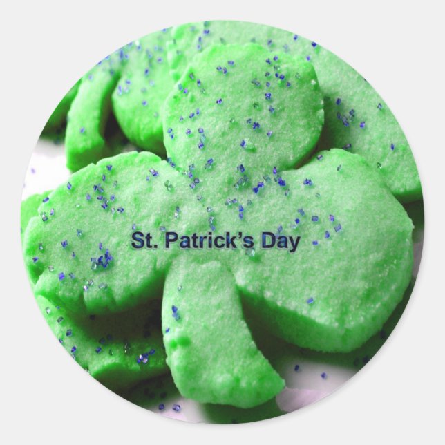 Sticker Rond Cookies Shamrocks de la Saint-Patrick (Devant)