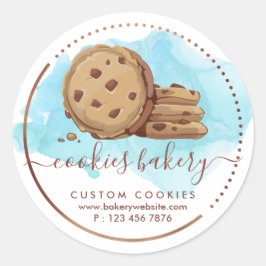 Sticker Rond Cookies Sweets Pâtisserie Ombre Girly Boulangerie 
