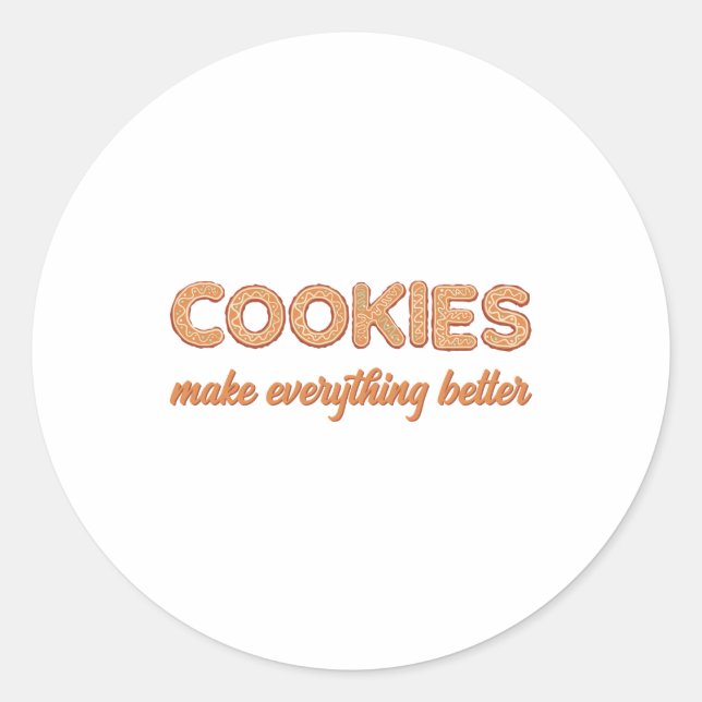 Sticker Rond Cookies Tout le mieux (Devant)