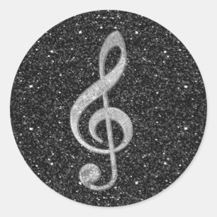 Sticker Rond Cool argent parties scintillant effet brillant tre