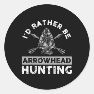 Sticker Rond Cool Arrowhead Design Pour Hommes Femmes Arrowhead