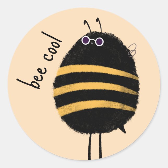 Sticker Rond Cool Bee (Devant)