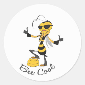 Sticker Rond Cool d'abeilles
