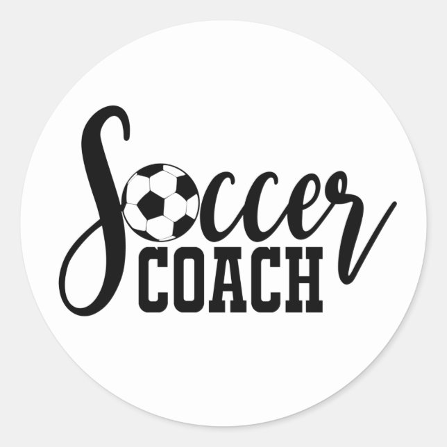 Sticker Rond cool entraîneur de football (Devant)