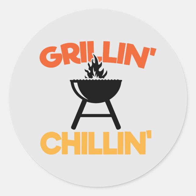 Sticker Rond Cool Grillin Chillin (Devant)