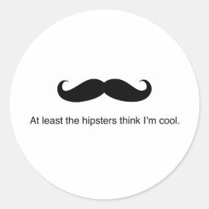 Sticker Rond Cool Hipster