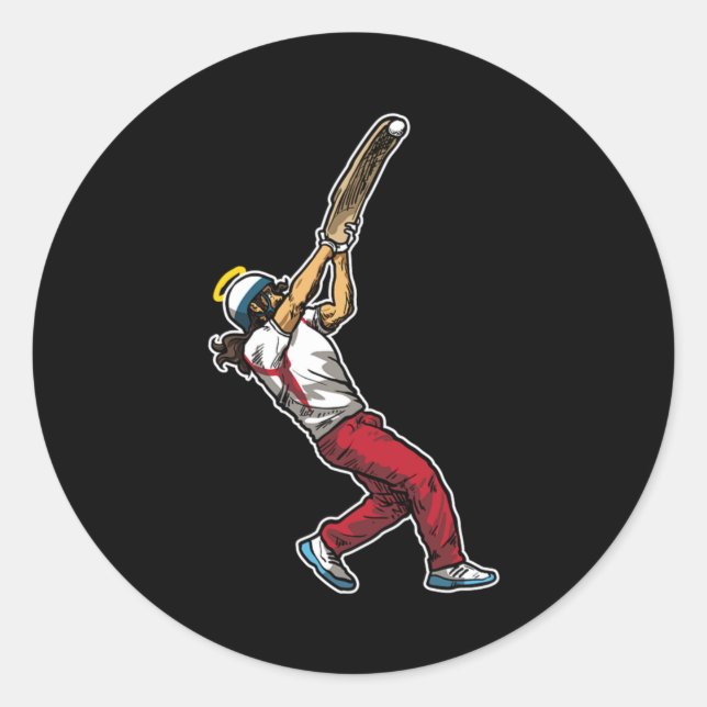Sticker Rond Cool Jesus Jai Alai Idée cadeau (Devant)