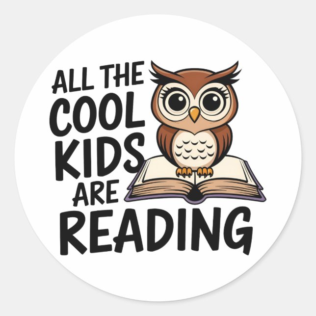 Sticker Rond “Cool Kids” Bookish (Devant)