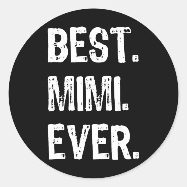 Sticker Rond Cool Meilleur Mimi Jamais Famille Amusante (Devant)