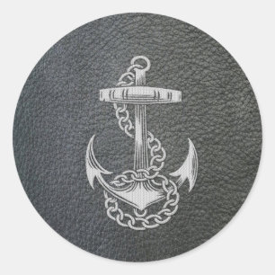 Sticker Rond Cool mode métal argent brillant effets d'ancrage