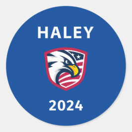 Sticker Rond Cool Patriotique Nikki Haley 2024 Élection Eagle